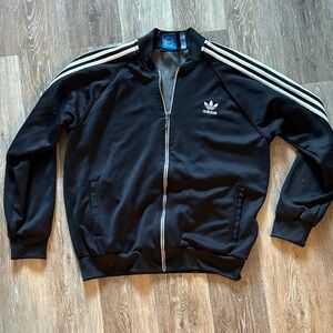 Adidas Black Jacket with White Accents